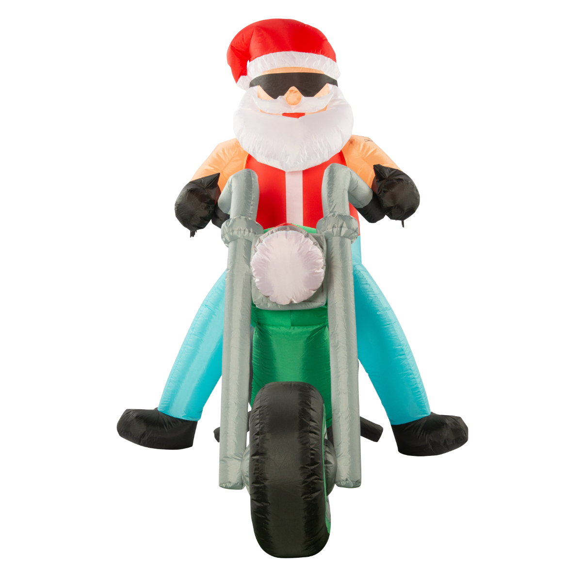 Stockholm Christmas Inflatables LED 1.8m Airpower Santa Bike Xmas