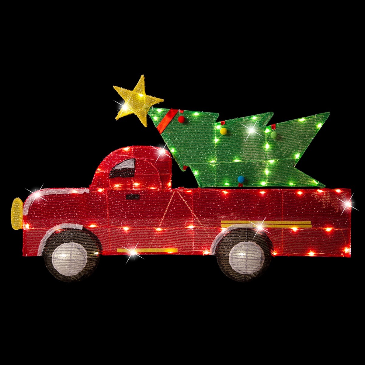 Stockholm Christmas Lights LED Light Pickup Truck Mesh Tinsel Decor