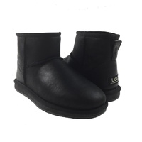 UGG Ankle Boots - Mini Classic Australian Sheepskin, Water Resistant, Non-Slip - Nappa Black - Au Ladies 6/ Au Men 4/ Eu37