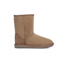 UGG Boots Short Classic - Premium Australian Sheepskin, Water Resistant Non-Slip - Chestnut - Au Ladies 6/ Au Men 4/ Eu37
