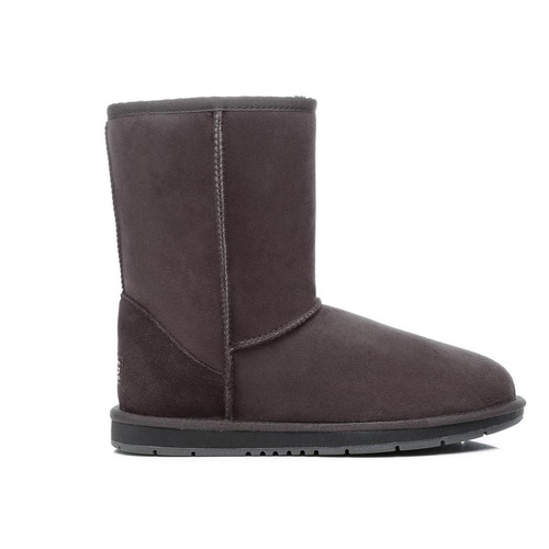 UGG Boots Short Classic - Premium Australian Sheepskin, Water Resistant Non-Slip - Chocolate - Au Ladies 6/ Au Men 4/ Eu37