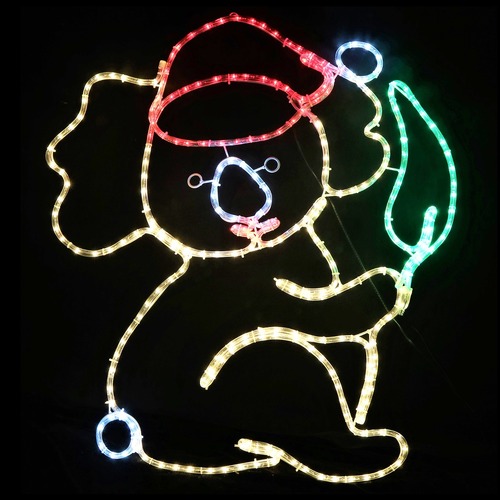 Stockholm Christmas Lights Motif LED Ropelight Koala With Gum Leaf 75x84cm