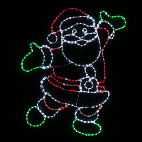 Stockholm Christmas Lights Motif LED Ropelight Happy Santa Twinkle Multi Colour 