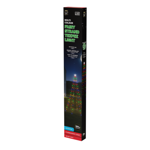 Stockholm Christmas Lights Xmas Tree Fairy Teepee Tree Star 3m Multi Color LED